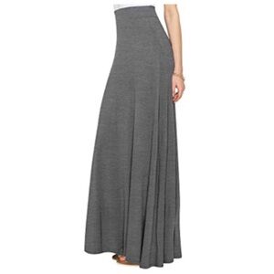 BCG Gray Fit and Flare Maxi Skirt Casual